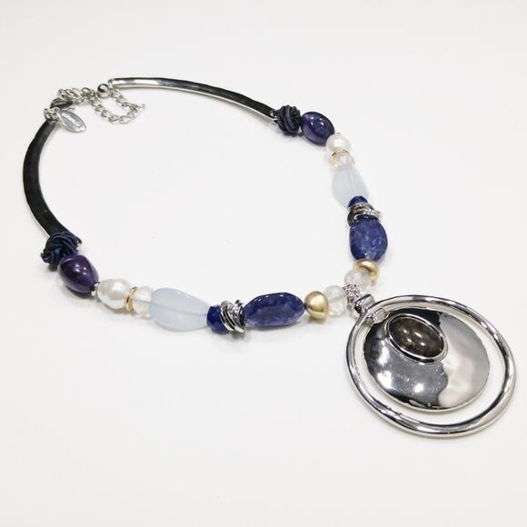 Chico's Purple Cool Tones Pendant Necklace, 20 Inches - Picture 6 of 8